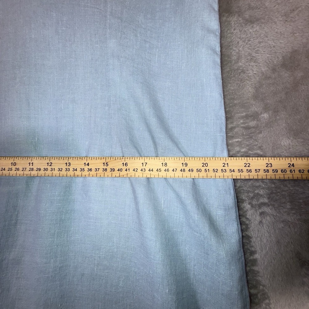 Tom Tom Maxi Dress 100% Linen Womens Large Light‎ Blue Made In USA Beachy Boho - Picture 5 of 9